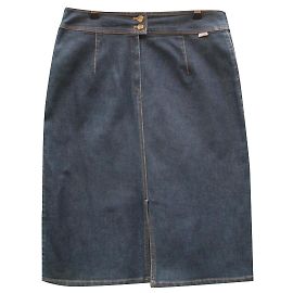 Burberry Denim Skirt Navy Blue Navy blue