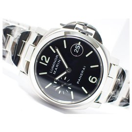 Panerai-PANERAI Luminor Marina 40 MM Bracelet PAM00050 E series Mens-Black