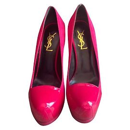Yves Saint Laurent Tribtoo Escarpins de couro rosa Tamanho 36 Rosa
