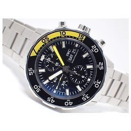 IWC Aquatimer Chronograph pulsera negra para hombre Negro
