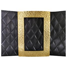 Chanel Vintage Runway 1994 Breiter Matelassé-Korsettgürtel Schwarz Gold hardware