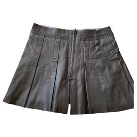 Autre Marque Chevignon short skirt in lambskin Dark grey