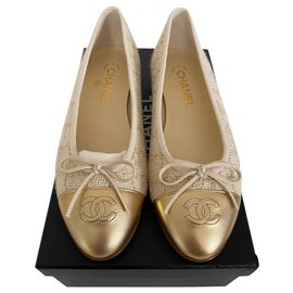 Sapatilhas Chanel Multicor Bege