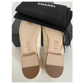 Chanel-Chanel Ballerines-Multicolore,Beige