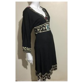 Diane Von Furstenberg-DvF Thea silk kimono dress-Black,Multiple colors