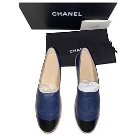 Bellissime espadrillas classiche Chanel Blu scuro