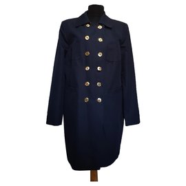 Autre Marque Blazer Lungo NVSCO Blu Lino e Cotone Blu