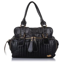Chloé Chloe Black Leather Bay Handbag Black