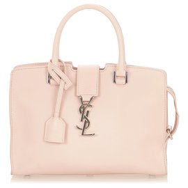 Yves Saint Laurent YSL Pink Baby Downtown Cabas Cartera de cuero Rosa Otro