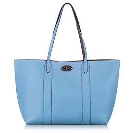 Mulberry Blue Bayswater Leder Einkaufstasche Blau Hellblau