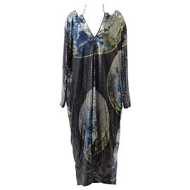 Ganni Sequin Mesh Maxi Dress in Multicolor Polyester Multiple colors