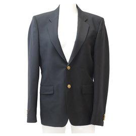 Givenchy Gold Button Single Breasted Blazer Black