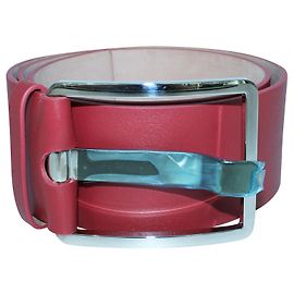Loro Piana Wide Red Leather Belt Red