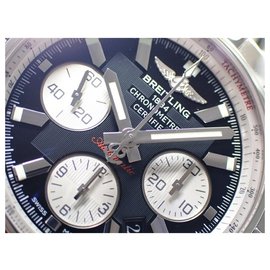 Breitling-BREITLING Chrono Mat44 black x silver AB0110 Mens-Black
