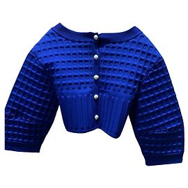 Chanel Top Blau Viscose Blau