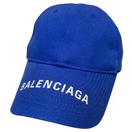 Balenciaga Blue Cotton Hat Blue
