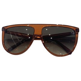 Céline Big Sunglasses Brown Plastic Brown