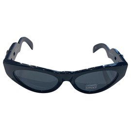 Versace Sonnenbrille Schwarz Kunststoff Schwarz