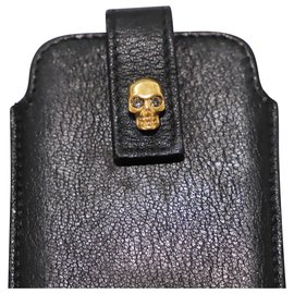 Alexander Mcqueen-Alexander Mcqueen Skull Phone Holder-Black