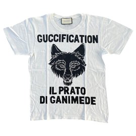 Gucci-Maglietta "Il Prato Di Ganimede"-Bianco