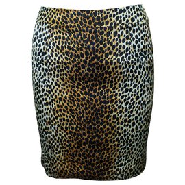 D&G-Leopard Print Silk Mini Skirt-Other