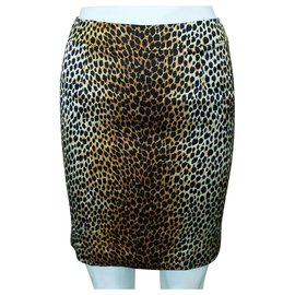 D&G-Leopard Print Silk Mini Skirt-Other