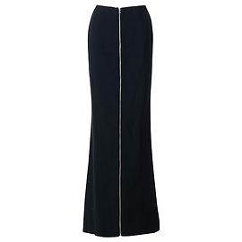 Thierry Mugler Zip Front Maxi Skirt Black