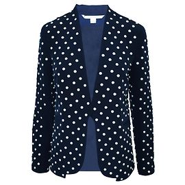 Diane Von Furstenberg Navy Blue with Pearl Eyelet Embellished  Blue Navy blue