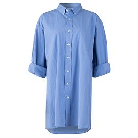 Vêtements Camicia oversize con logo sul retro Blu