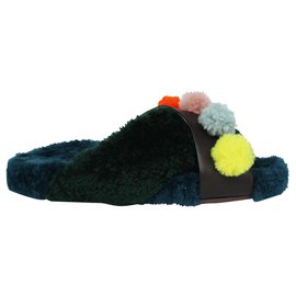 Fendi-Pom Pom Slip On Sandal-Multiple colors