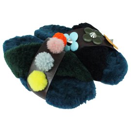 Fendi-Pom Pom Slip On Sandal-Multiple colors