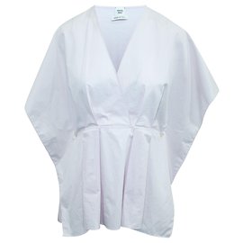 Hermès-Lilac Deep V-neckline Loose Fitting Top-Pink