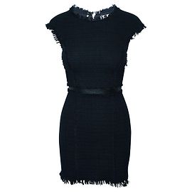 Rebecca Taylor Vestido de oficina de tweed negro Negro