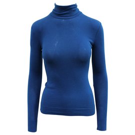 Calvin Klein-205W39NYC Cobalt Blue Turtle Neck-Blue