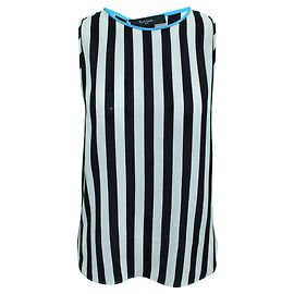 Paul Smith Top listrada em preto e branco Multicor