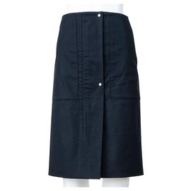 Hermès-Midi Zip Skirt-Black