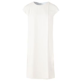 Emporio Armani Vestido recto blanco con paneles Blanco