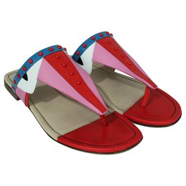 Fendi-Studded Monster Face Sandal-Multiple colors