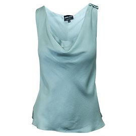 Giorgio Armani Top grigio con collo ad anello Grigio