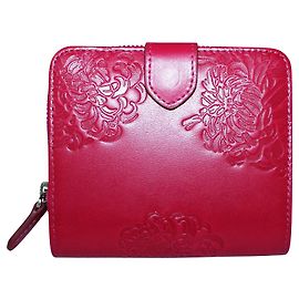 Shanghai Tang Pink Embosed Wallet Pink
