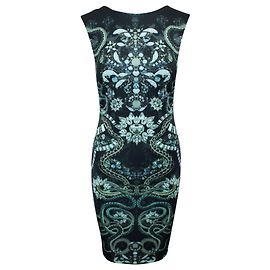 Ted Baker Kleid mit grünem Aufdruck Grün
