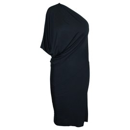 Calvin Klein Schwarzes Schulterkleid Schwarz