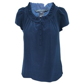 Marc Jacobs Camicetta di seta blu scuro Blu Blu navy