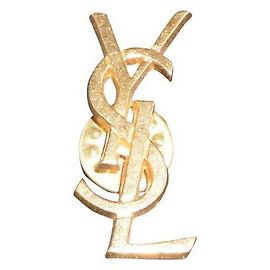 Yves Saint Laurent broche vintage yves st laurent como novo com bolsa Dourado