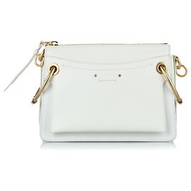 Chloé Chloe White Roy Leather Shoulder Bag White