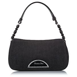 Baguette Dior Black Malice Denim Noir