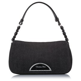 Dior-Dior Black Malice Denim Baguette-Black