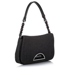 Dior-Dior Black Malice Denim Baguette-Black