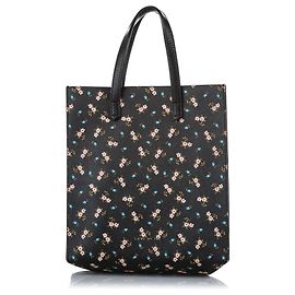Givenchy Black Antigona Blumenleder-Einkaufstasche Schwarz Mehrfarben