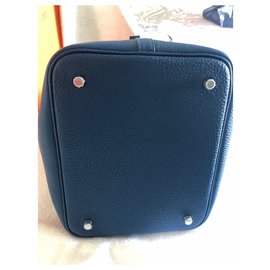 Hermès-Picotin Lock 22 novo + organizar bolsa-Azul